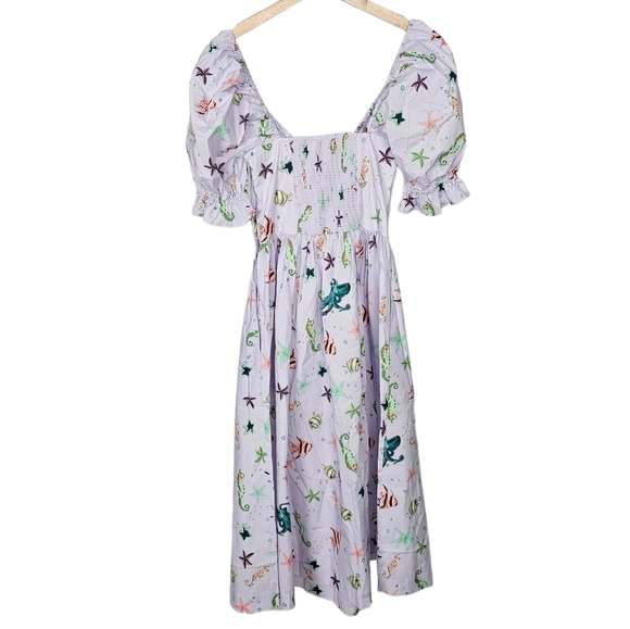 Hill House Sea Creatures The Ophelia Dress Size Small New With Tags - Picture 3 of 5